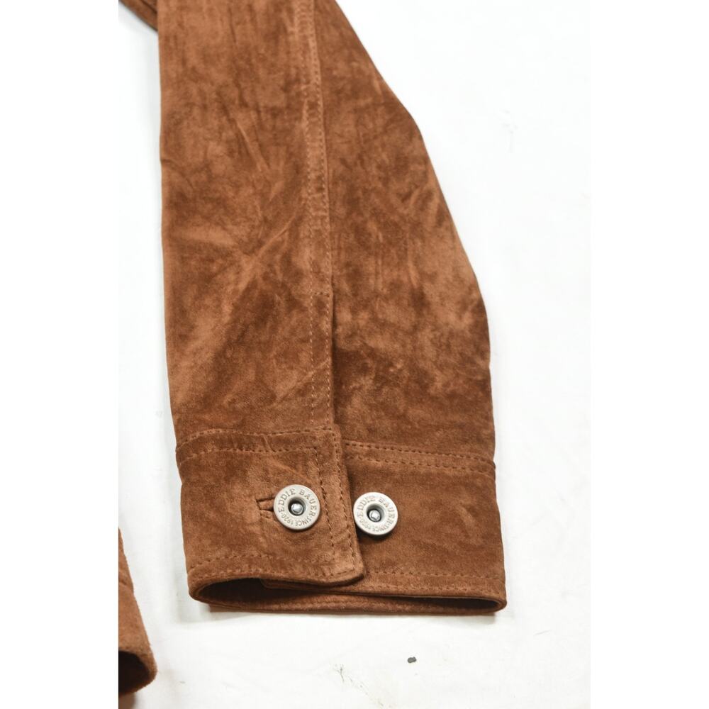 Vintage Eddie Bauer Seattle Suede Jacket Womens Small Brown Long Sleeve ButtonUp - Picture 5 of 12